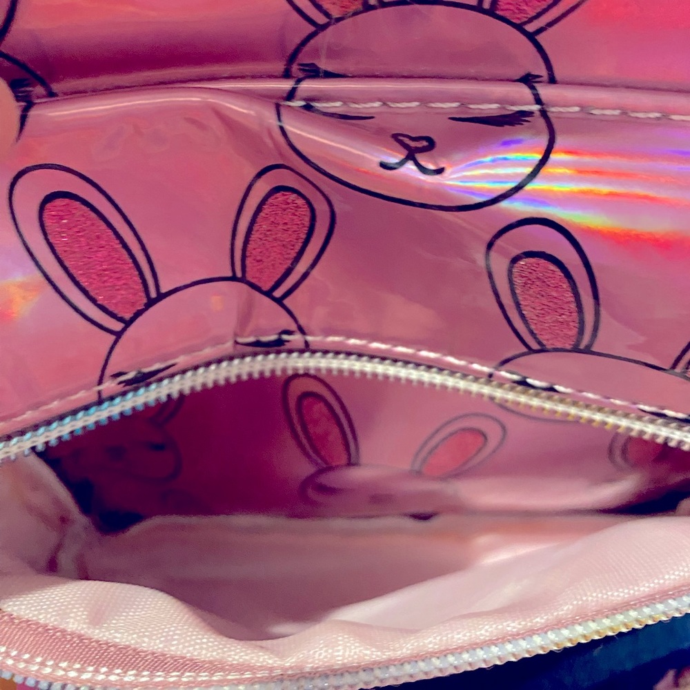 OMG Accessories Bunny Rabbit Iridescent Pink Backpack - Picture 5 of 9